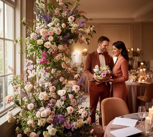 フラワーアーティストが二人の記念日を彩る季節の花の会場