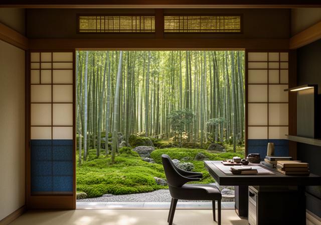 京都嵐山の竹林近くにある書斎付き隠れ家ヴィラ